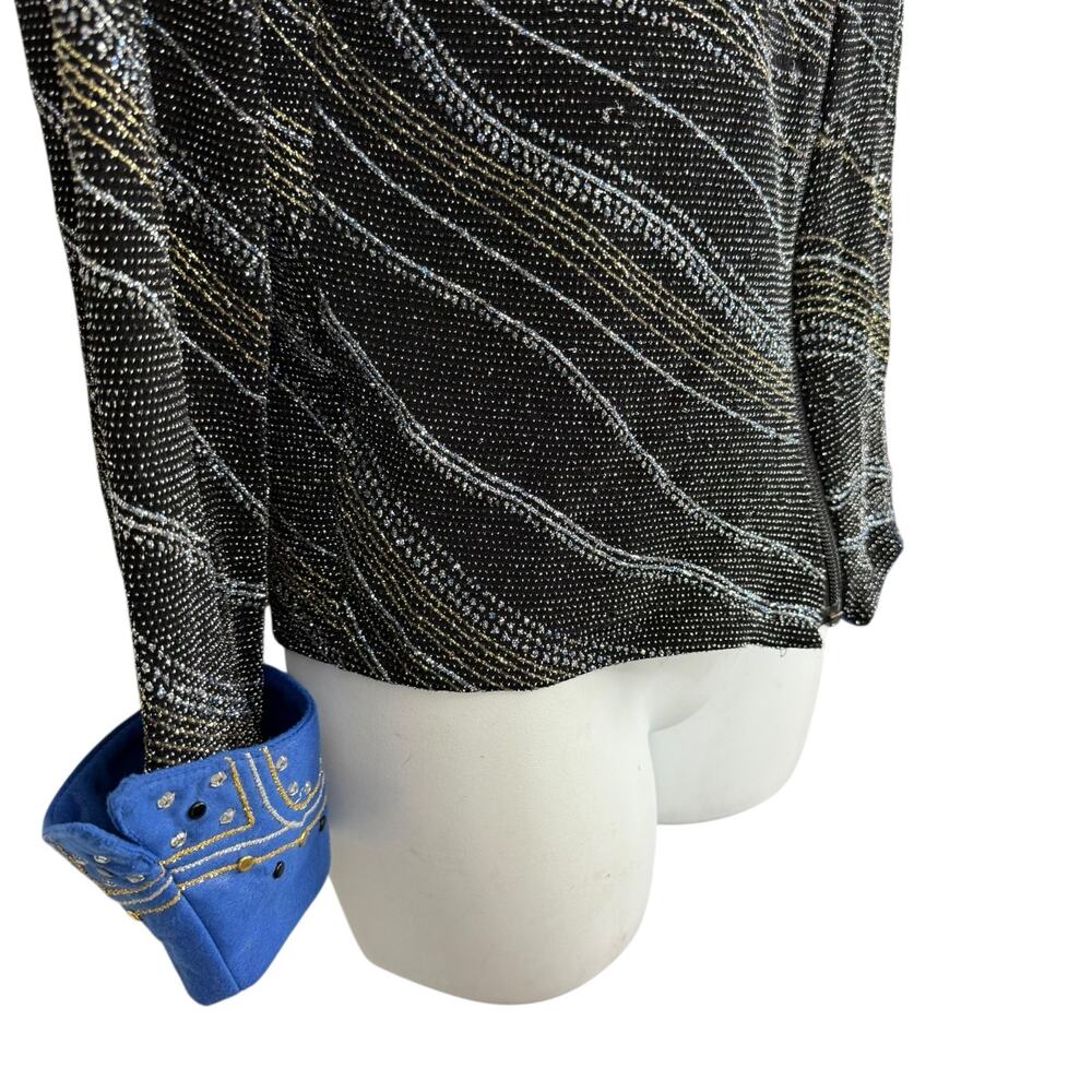 1849 Authentic Ranchwear USA Made Stretch Rodeo Rhinestone Zip Up Show Jacket S - Picture 2 of 16